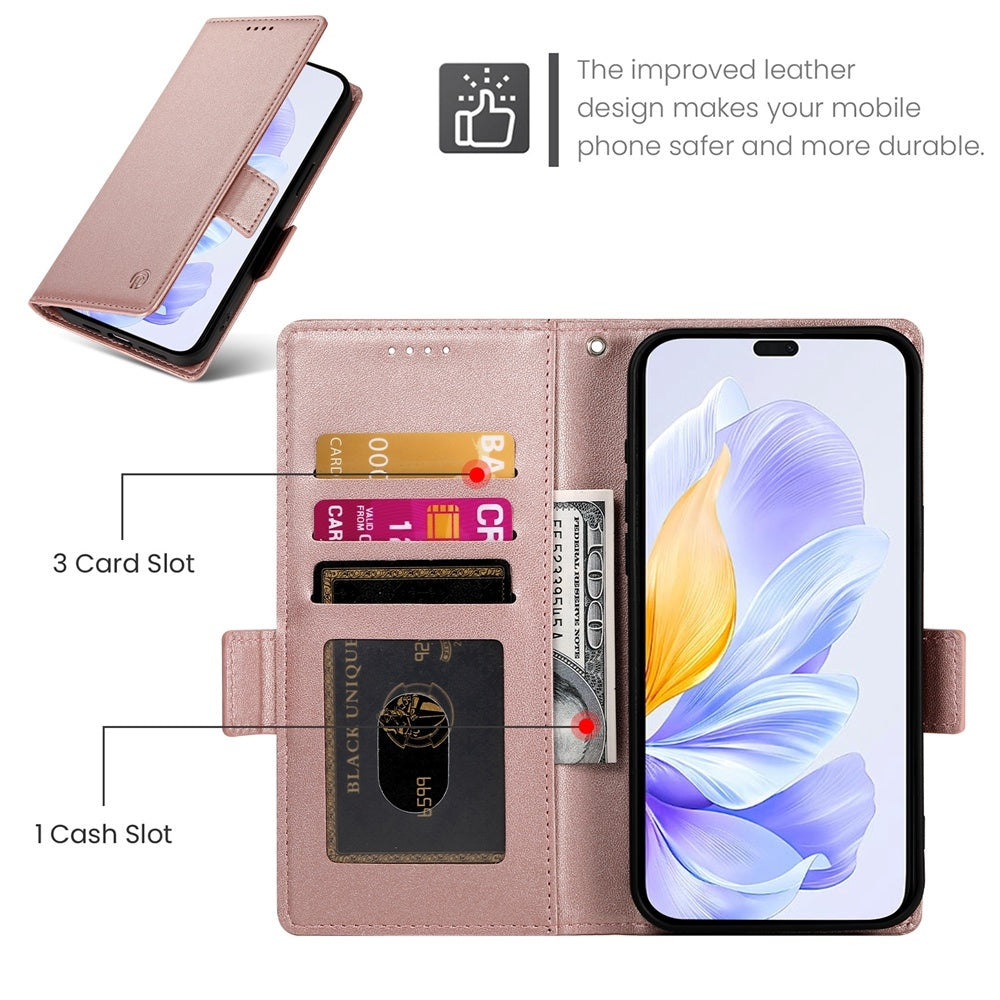 Honor X60i Wallet Case - Luxury Magnetic PU Leather Flip Cover with Card Slots, Stand & Shockproof Protection