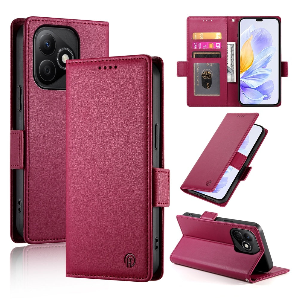 Honor X60i Wallet Case - Luxury Magnetic PU Leather Flip Cover with Card Slots, Stand & Shockproof Protection