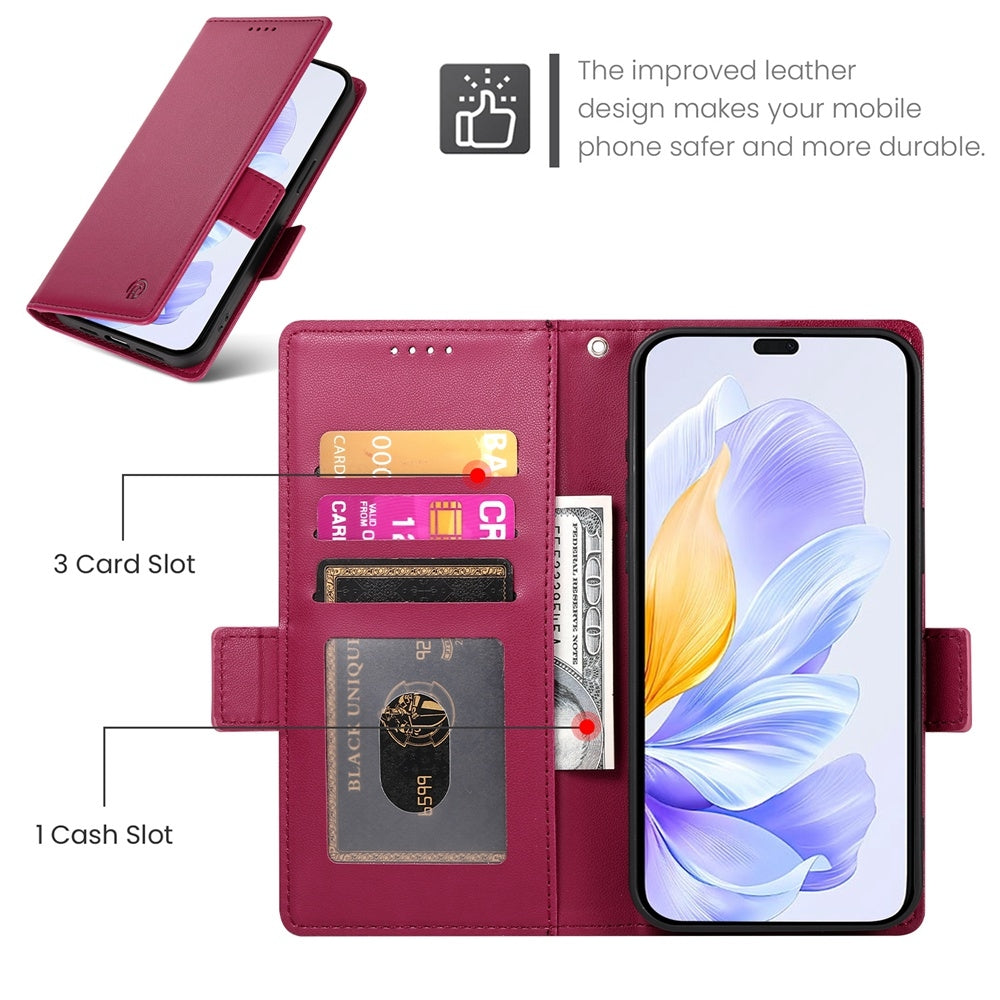 Honor X60i Wallet Case - Luxury Magnetic PU Leather Flip Cover with Card Slots, Stand & Shockproof Protection