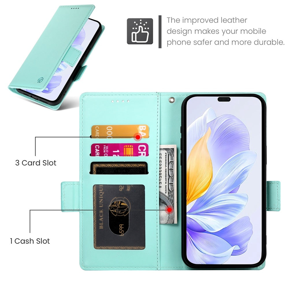 Honor X60i Wallet Case - Luxury Magnetic PU Leather Flip Cover with Card Slots, Stand & Shockproof Protection