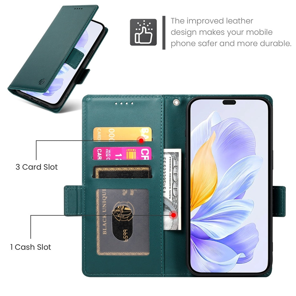 Honor X60i Wallet Case - Luxury Magnetic PU Leather Flip Cover with Card Slots, Stand & Shockproof Protection