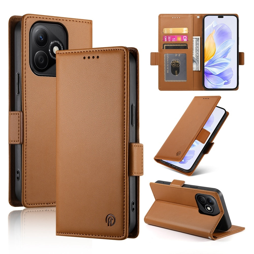 Honor X60i Wallet Case - Luxury Magnetic PU Leather Flip Cover with Card Slots, Stand & Shockproof Protection
