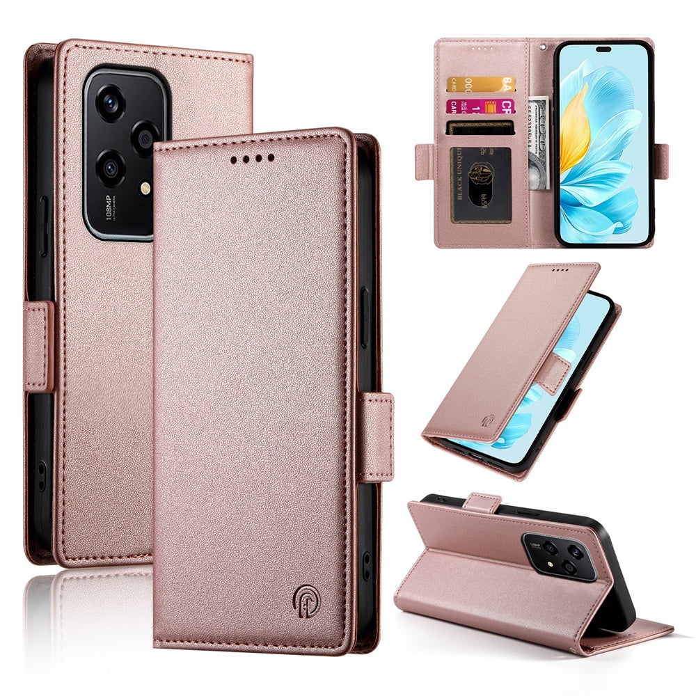 Honor 200 Lite Wallet Case - Luxury Magnetic PU Leather Flip Cover with Card Slots, Stand & Shockproof Protection
