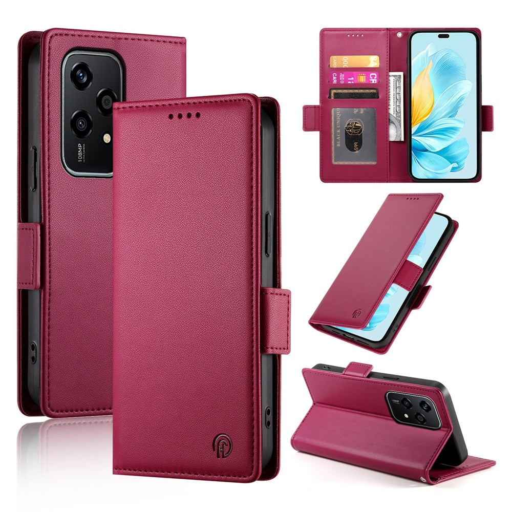 Honor 200 Lite Wallet Case - Luxury Magnetic PU Leather Flip Cover with Card Slots, Stand & Shockproof Protection