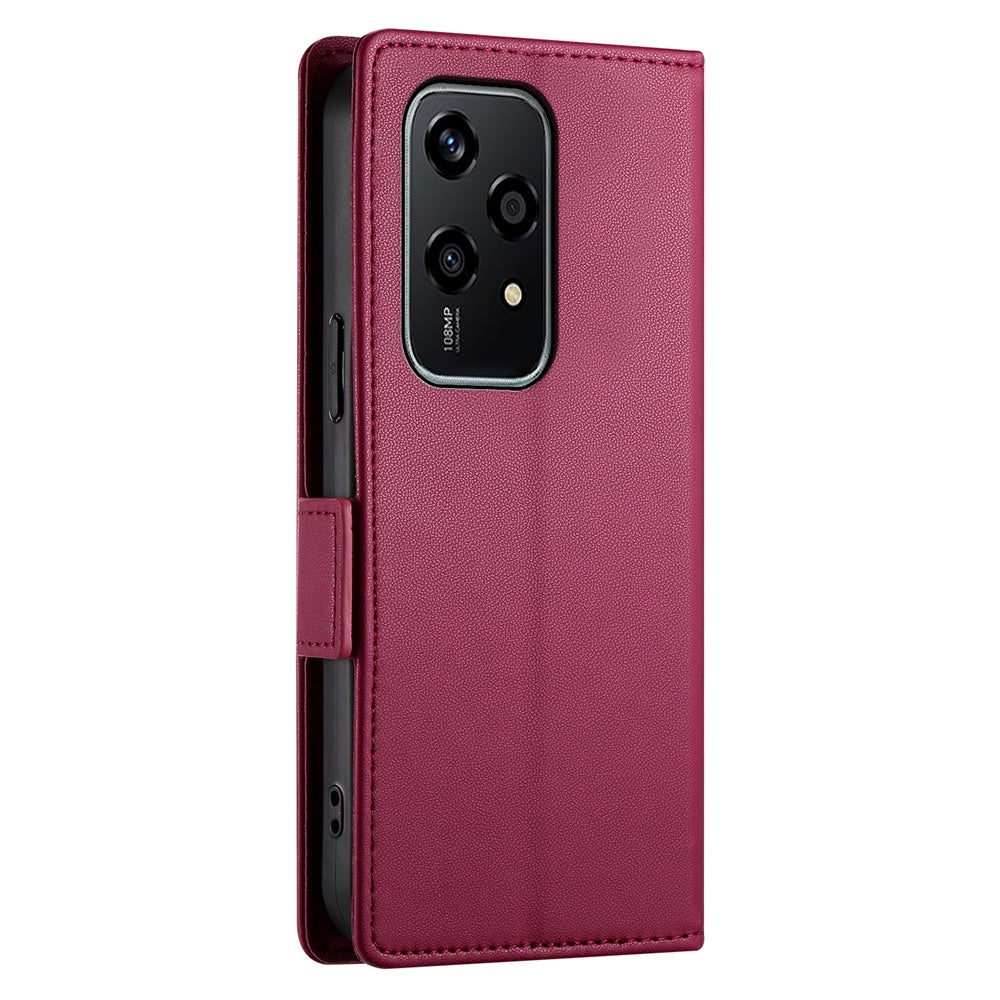 Honor 200 Lite Wallet Case - Luxury Magnetic PU Leather Flip Cover with Card Slots, Stand & Shockproof Protection