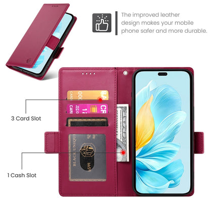 Honor 200 Lite Wallet Case - Luxury Magnetic PU Leather Flip Cover with Card Slots, Stand & Shockproof Protection