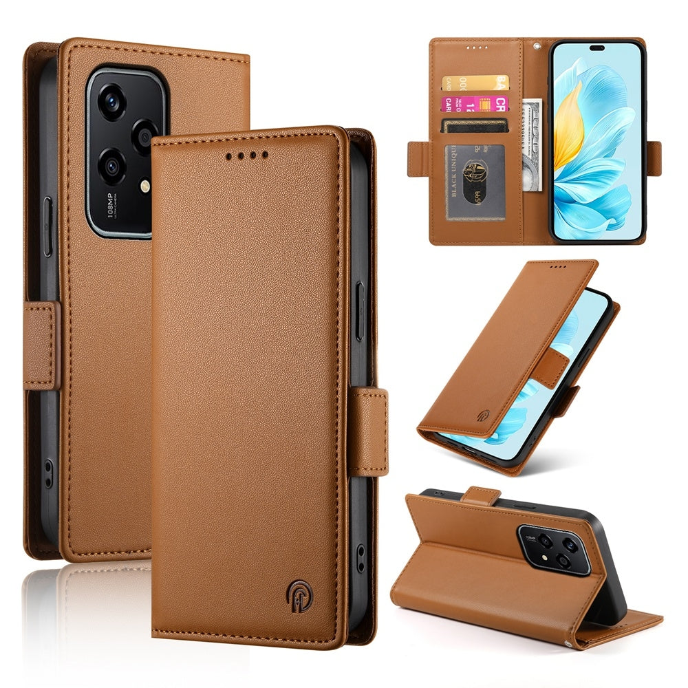 Honor 200 Lite Wallet Case - Luxury Magnetic PU Leather Flip Cover with Card Slots, Stand & Shockproof Protection