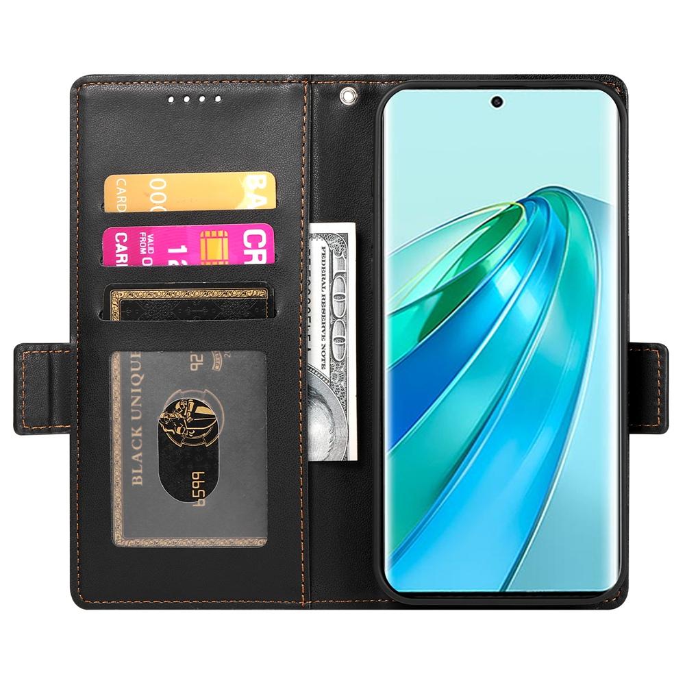 Magic 7 Lite Wallet Case - Luxury Magnetic PU Leather Flip Cover with Card Slots, Stand & Shockproof Protection