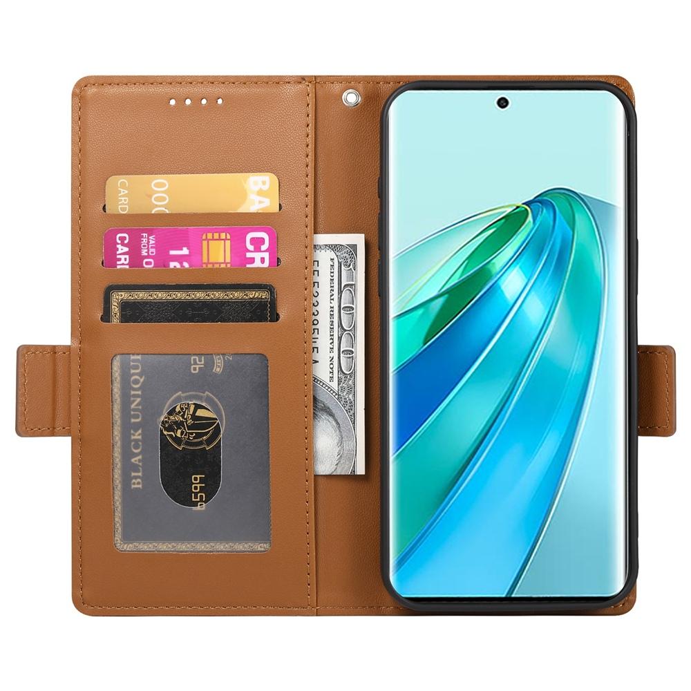 Magic 7 Lite Wallet Case - Luxury Magnetic PU Leather Flip Cover with Card Slots, Stand & Shockproof Protection