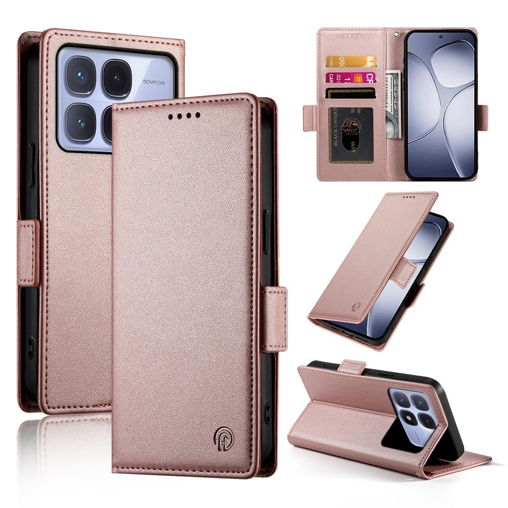 Redmi K70 Ultra Wallet Case - Luxury Magnetic PU Leather Flip Cover with Card Slots, Stand & Shockproof Protection