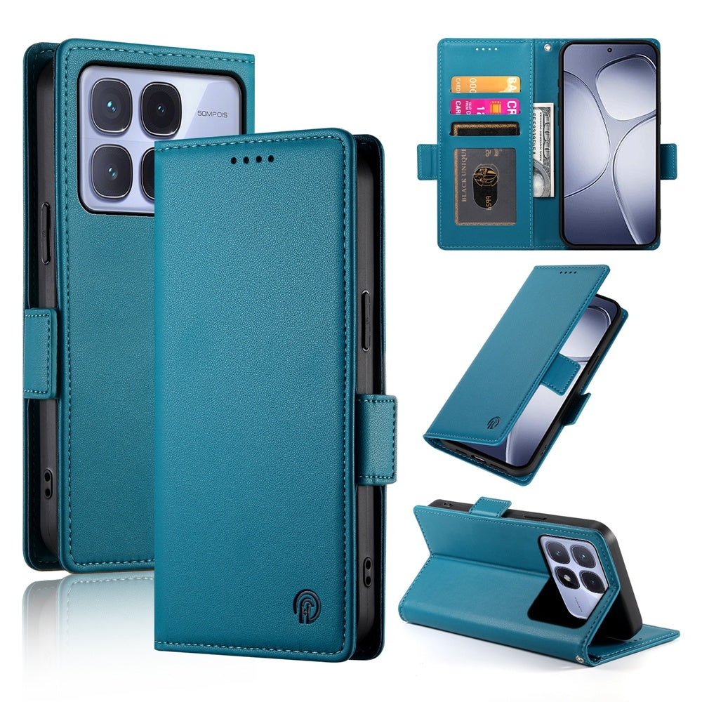 Redmi K70 Ultra Wallet Case - Luxury Magnetic PU Leather Flip Cover with Card Slots, Stand & Shockproof Protection