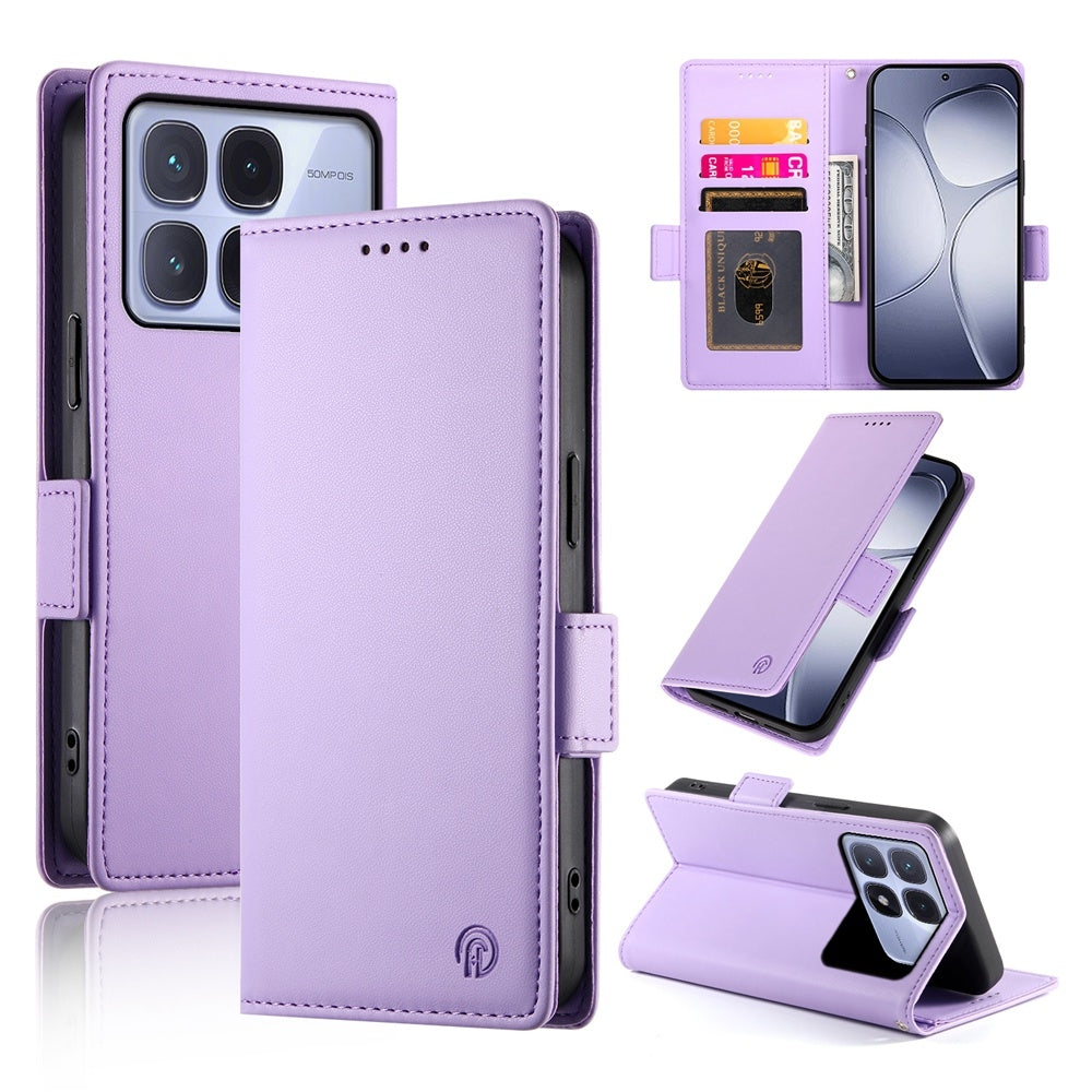 Redmi K70 Ultra Wallet Case - Luxury Magnetic PU Leather Flip Cover with Card Slots, Stand & Shockproof Protection