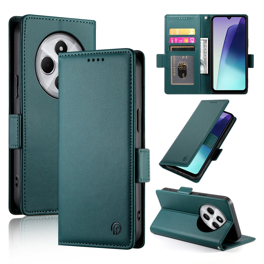 Redmi 14C 4G Wallet Case - Luxury Magnetic PU Leather Flip Cover with Card Slots, Stand & Shockproof Protection