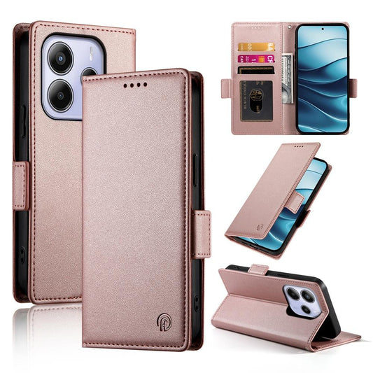 Redmi Note 14 4G Wallet Case - Luxury Magnetic PU Leather Flip Cover with Card Slots, Stand & Shockproof Protection