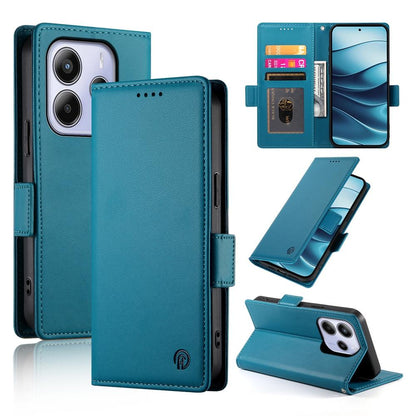 Redmi Note 14 4G Wallet Case - Luxury Magnetic PU Leather Flip Cover with Card Slots, Stand & Shockproof Protection