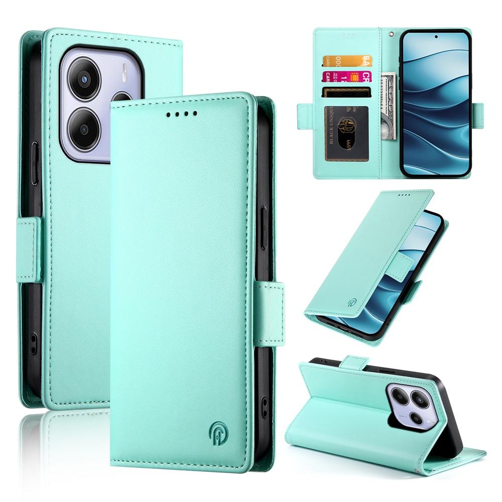 Redmi Note 14 4G Wallet Case - Luxury Magnetic PU Leather Flip Cover with Card Slots, Stand & Shockproof Protection