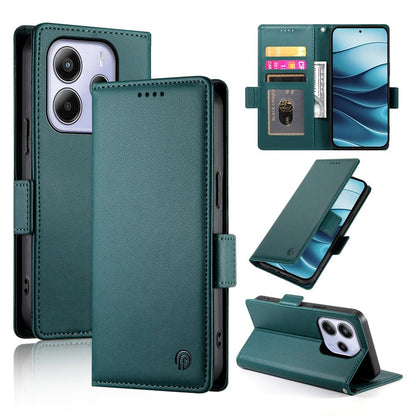 Redmi Note 14 4G Wallet Case - Luxury Magnetic PU Leather Flip Cover with Card Slots, Stand & Shockproof Protection