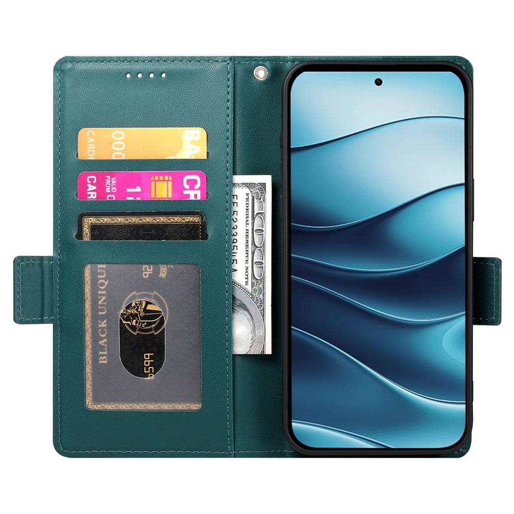 Redmi Note 14 4G Wallet Case - Luxury Magnetic PU Leather Flip Cover with Card Slots, Stand & Shockproof Protection