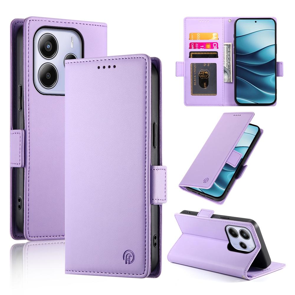 Redmi Note 14 4G Wallet Case - Luxury Magnetic PU Leather Flip Cover with Card Slots, Stand & Shockproof Protection