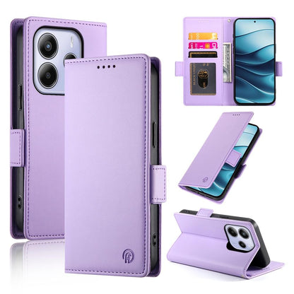 Redmi Note 14 4G Wallet Case - Luxury Magnetic PU Leather Flip Cover with Card Slots, Stand & Shockproof Protection