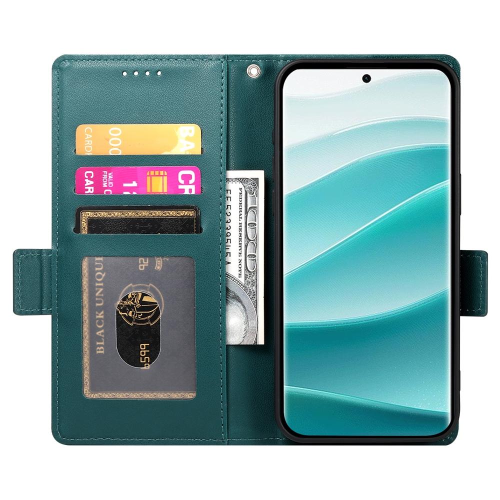 Redmi Note 14 Pro 4G Wallet Case - Luxury Magnetic PU Leather Flip Cover with Card Slots, Stand & Shockproof Protection
