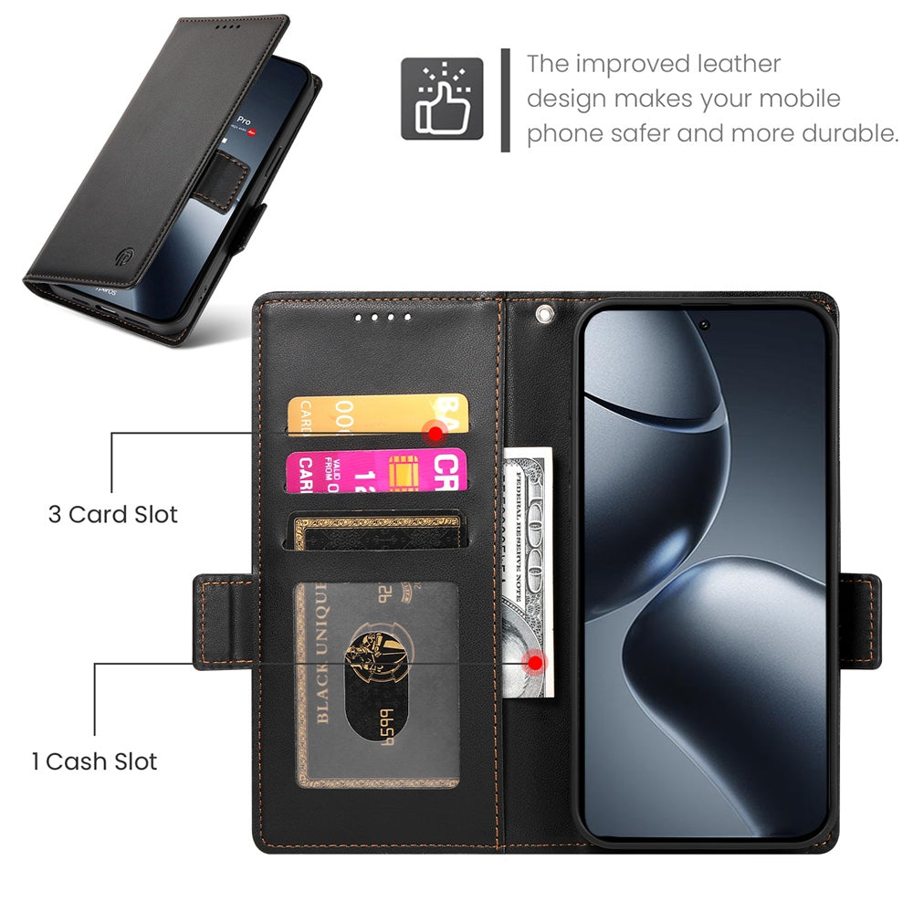 Xiaomi 14T Pro Wallet Case - Luxury Magnetic PU Leather Flip Cover with Card Slots, Stand & Shockproof Protection