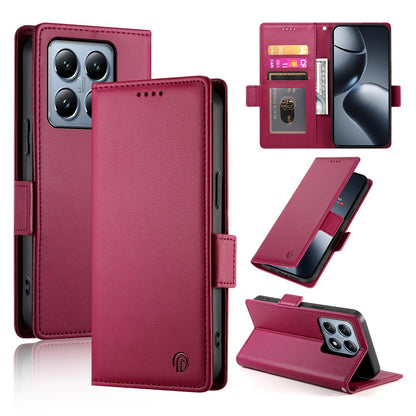 Xiaomi 14T Pro Wallet Case - Luxury Magnetic PU Leather Flip Cover with Card Slots, Stand & Shockproof Protection