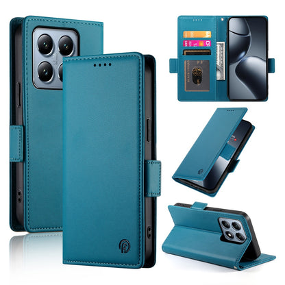 Xiaomi 14T Pro Wallet Case - Luxury Magnetic PU Leather Flip Cover with Card Slots, Stand & Shockproof Protection