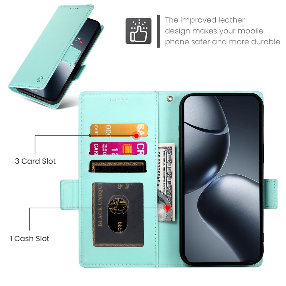 Xiaomi 14T Pro Wallet Case - Luxury Magnetic PU Leather Flip Cover with Card Slots, Stand & Shockproof Protection