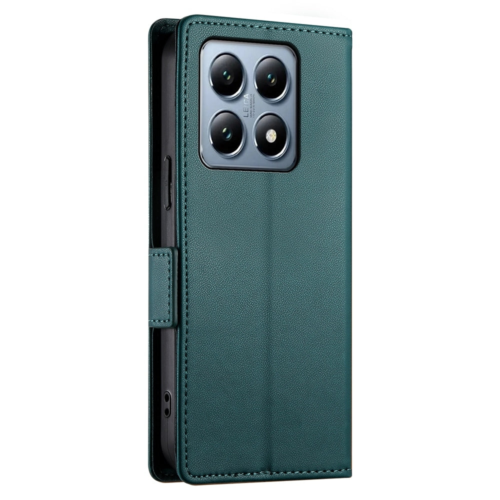 Xiaomi 14T Pro Wallet Case - Luxury Magnetic PU Leather Flip Cover with Card Slots, Stand & Shockproof Protection