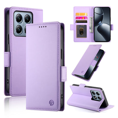Xiaomi 14T Pro Wallet Case - Luxury Magnetic PU Leather Flip Cover with Card Slots, Stand & Shockproof Protection