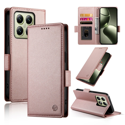 Xiaomi 14T Wallet Case - Luxury Magnetic PU Leather Flip Cover with Card Slots, Stand & Shockproof Protection