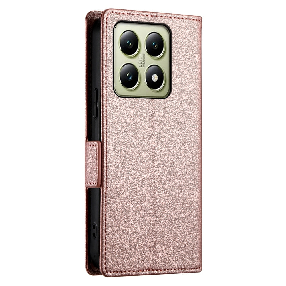 Xiaomi 14T Wallet Case - Luxury Magnetic PU Leather Flip Cover with Card Slots, Stand & Shockproof Protection