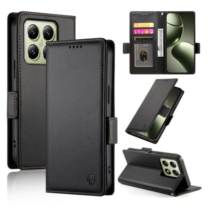 Xiaomi 14T Wallet Case - Luxury Magnetic PU Leather Flip Cover with Card Slots, Stand & Shockproof Protection