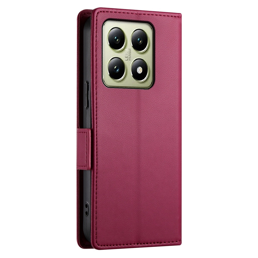 Xiaomi 14T Wallet Case - Luxury Magnetic PU Leather Flip Cover with Card Slots, Stand & Shockproof Protection