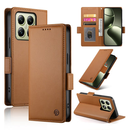 Xiaomi 14T Wallet Case - Luxury Magnetic PU Leather Flip Cover with Card Slots, Stand & Shockproof Protection