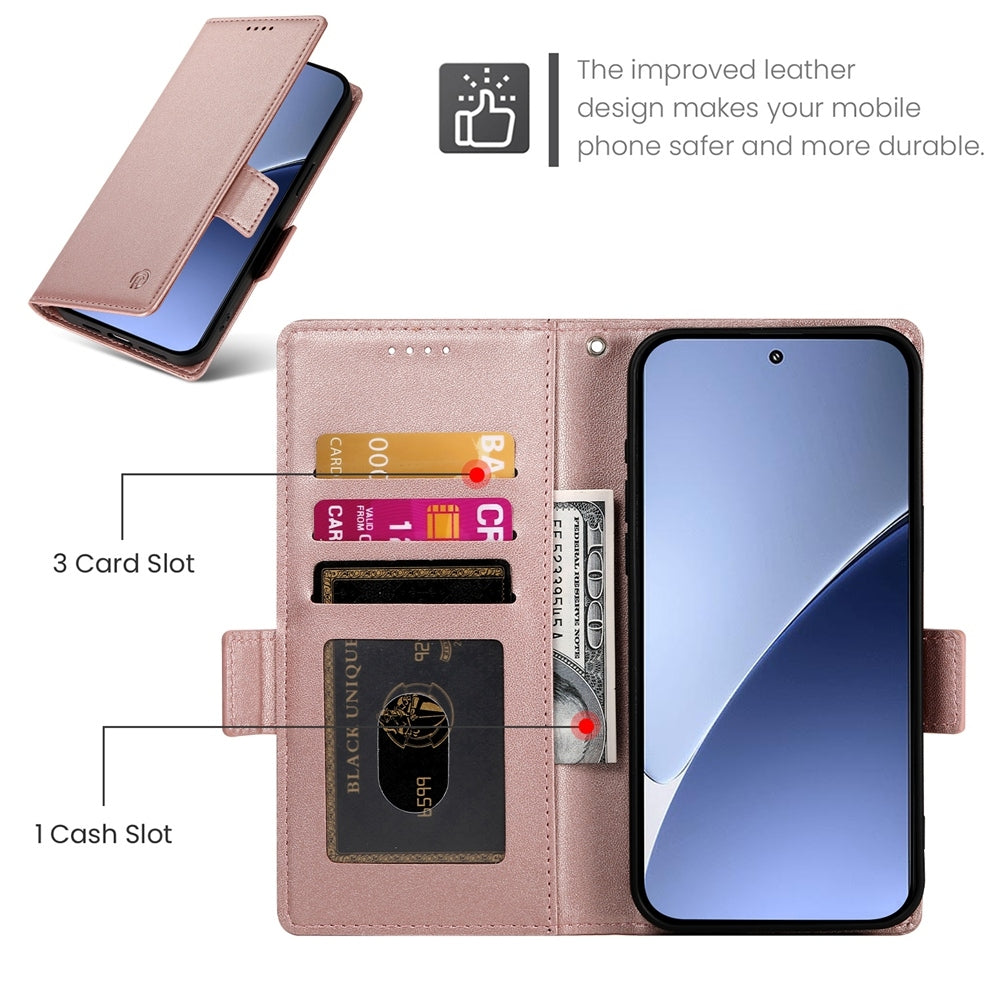 Xiaomi 15 Wallet Case - Luxury Magnetic PU Leather Flip Cover with Card Slots, Stand & Shockproof Protection