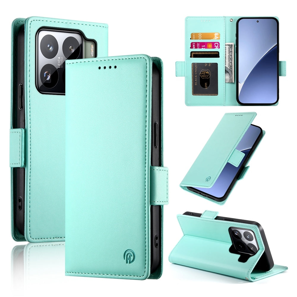 Xiaomi 15 Wallet Case - Luxury Magnetic PU Leather Flip Cover with Card Slots, Stand & Shockproof Protection