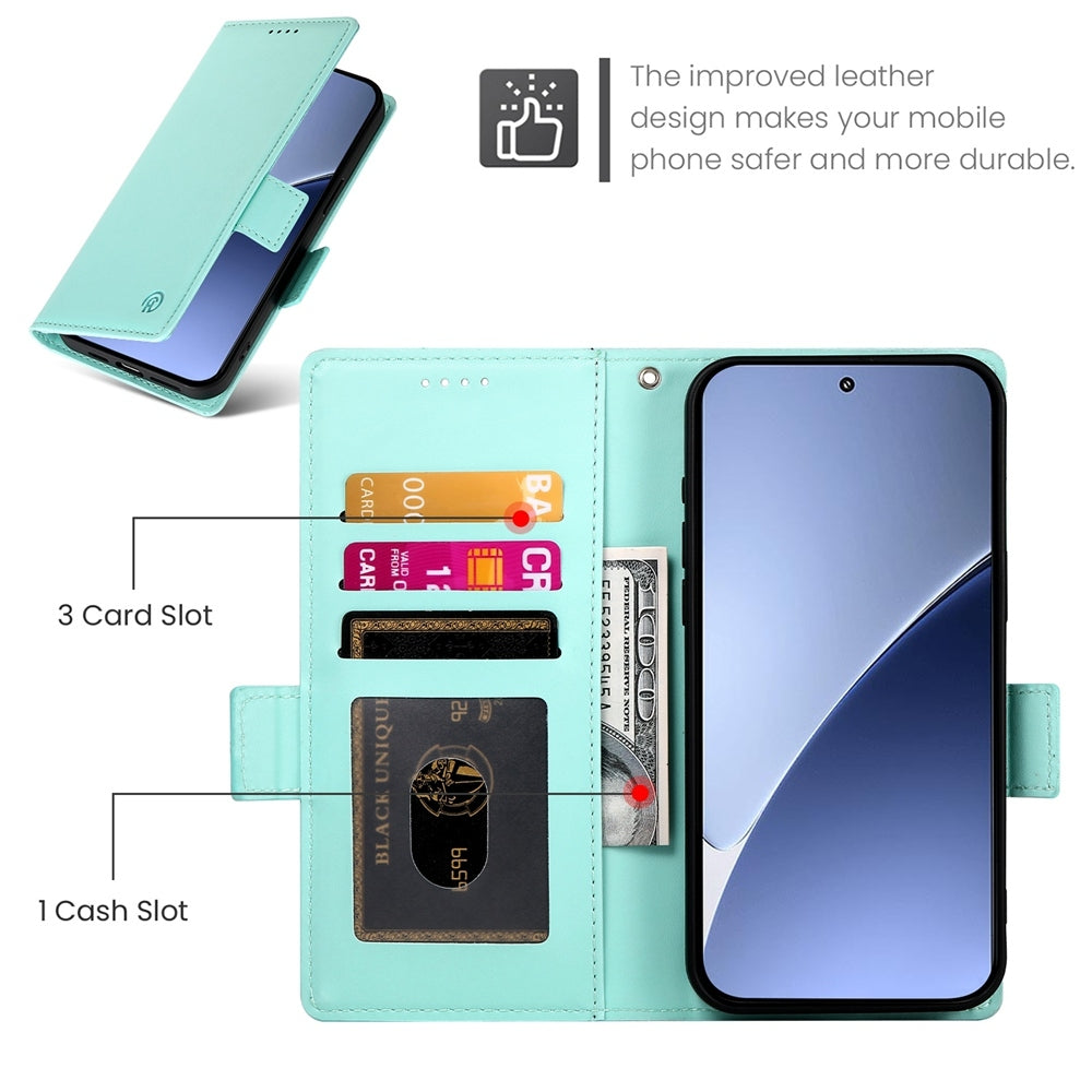 Xiaomi 15 Wallet Case - Luxury Magnetic PU Leather Flip Cover with Card Slots, Stand & Shockproof Protection