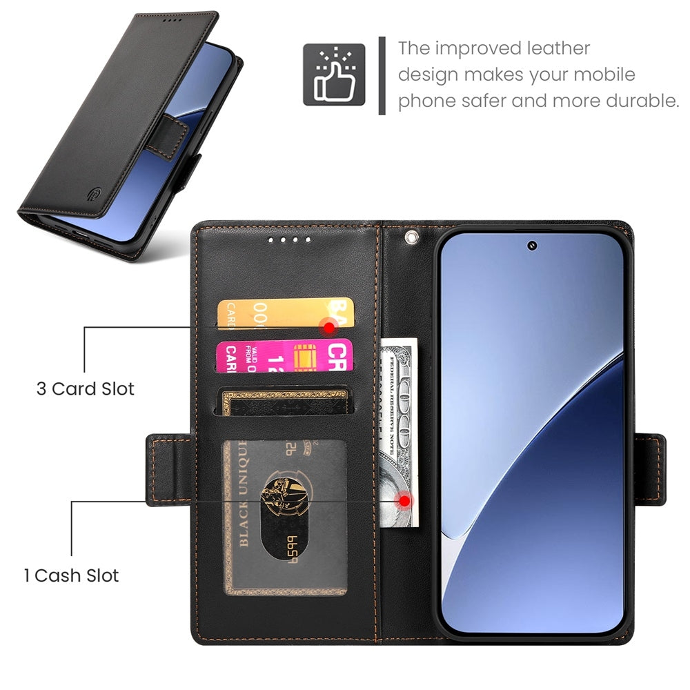 Xiaomi 15 Pro Wallet Case - Luxury Magnetic PU Leather Flip Cover with Card Slots, Stand & Shockproof Protection