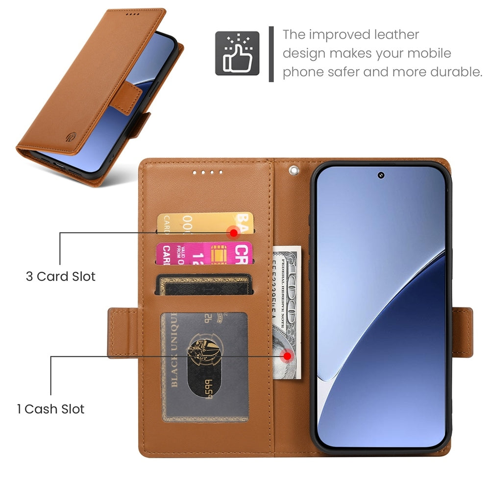Xiaomi 15 Pro Wallet Case - Luxury Magnetic PU Leather Flip Cover with Card Slots, Stand & Shockproof Protection