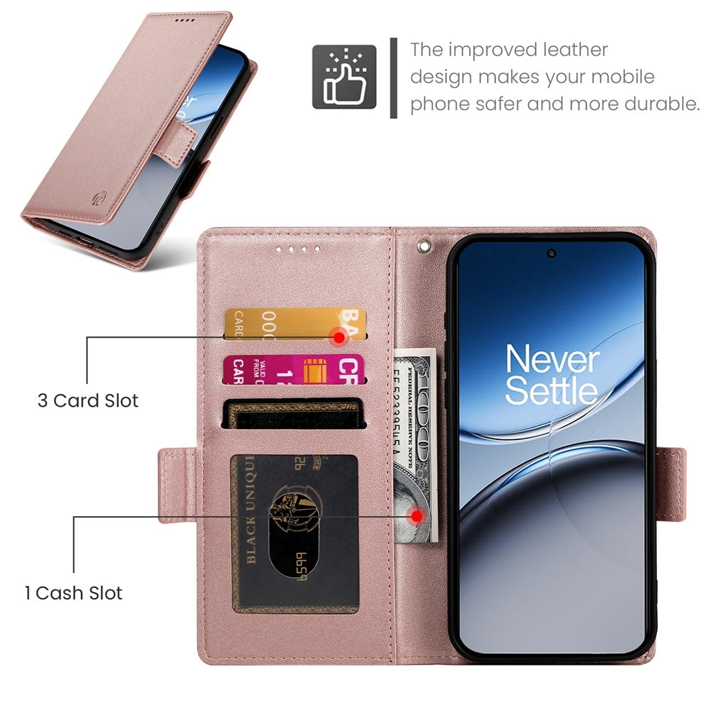 OnePlus Nord 4 5G Wallet Case - Luxury Magnetic PU Leather Flip Cover with Card Slots, Stand & Shockproof Protection
