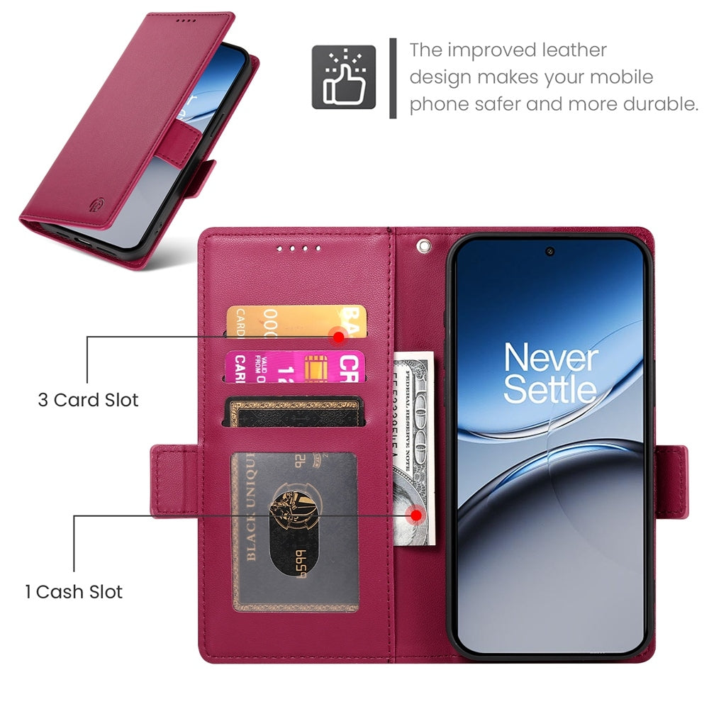 OnePlus Nord 4 5G Wallet Case - Luxury Magnetic PU Leather Flip Cover with Card Slots, Stand & Shockproof Protection