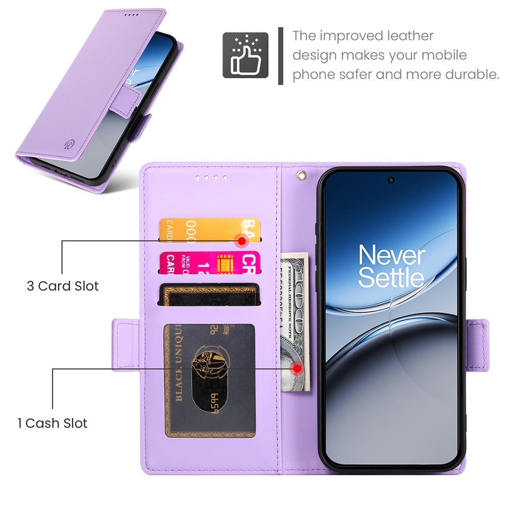 OnePlus Nord 4 5G Wallet Case - Luxury Magnetic PU Leather Flip Cover with Card Slots, Stand & Shockproof Protection