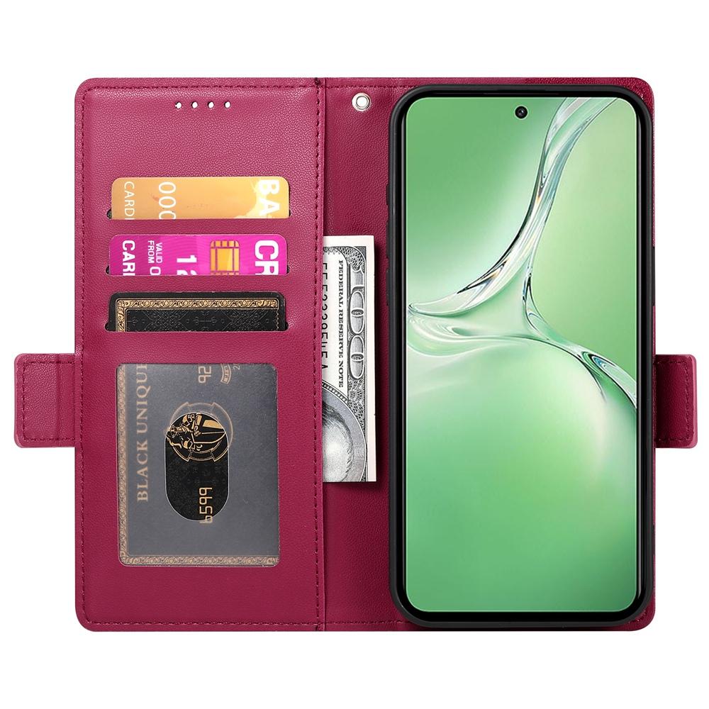 OnePlus Ace 5 Wallet Case - Luxury Magnetic PU Leather Flip Cover with Card Slots, Stand & Shockproof Protection